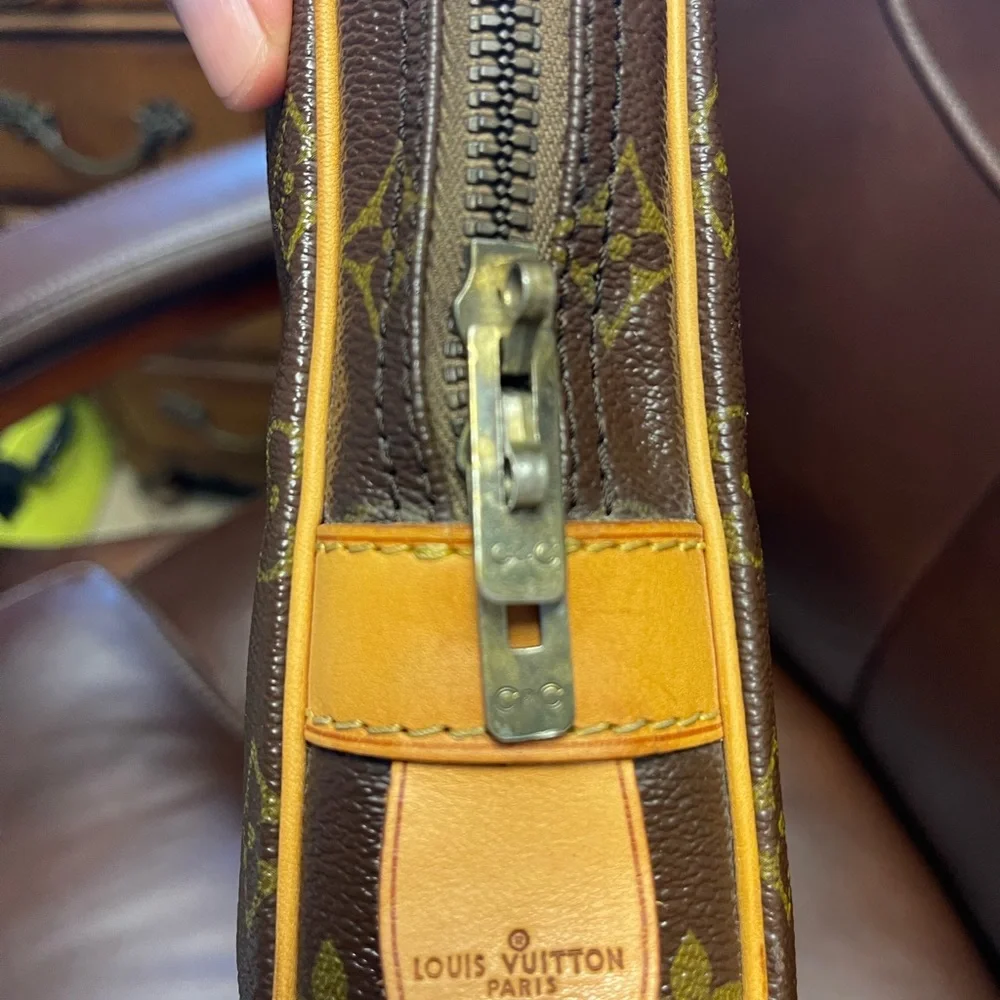 Vintage authenticated Louis 1970s Vuitton Porte voyager document briefcase mint